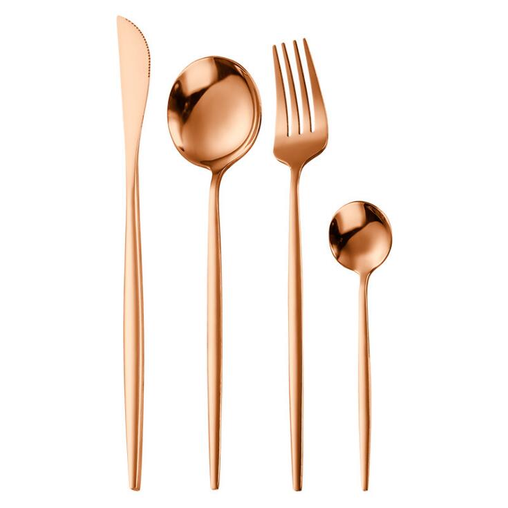 Ensemble de couverts en acier inoxydable ensemble de vaisselle couteau à Steak fourchette ensemble cuillère à café cuillère à café couverts vaisselle ensembles argenterie de cuisine: 3
