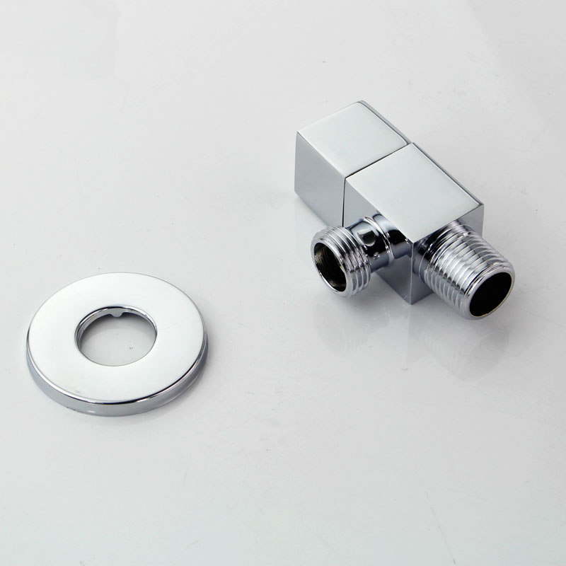 Square Kitchen Bathroom Accessories Angle Valve for Toilet Sink Basin Water Heater Angle Valves 100% Brass