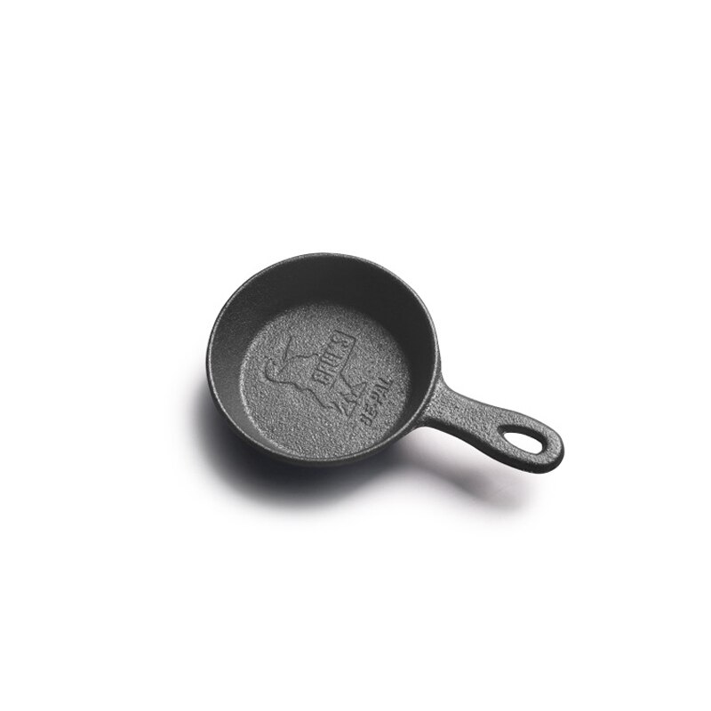 Mini sartén pequeña de juguete, olla de hierro fundido de 8,5 cm
