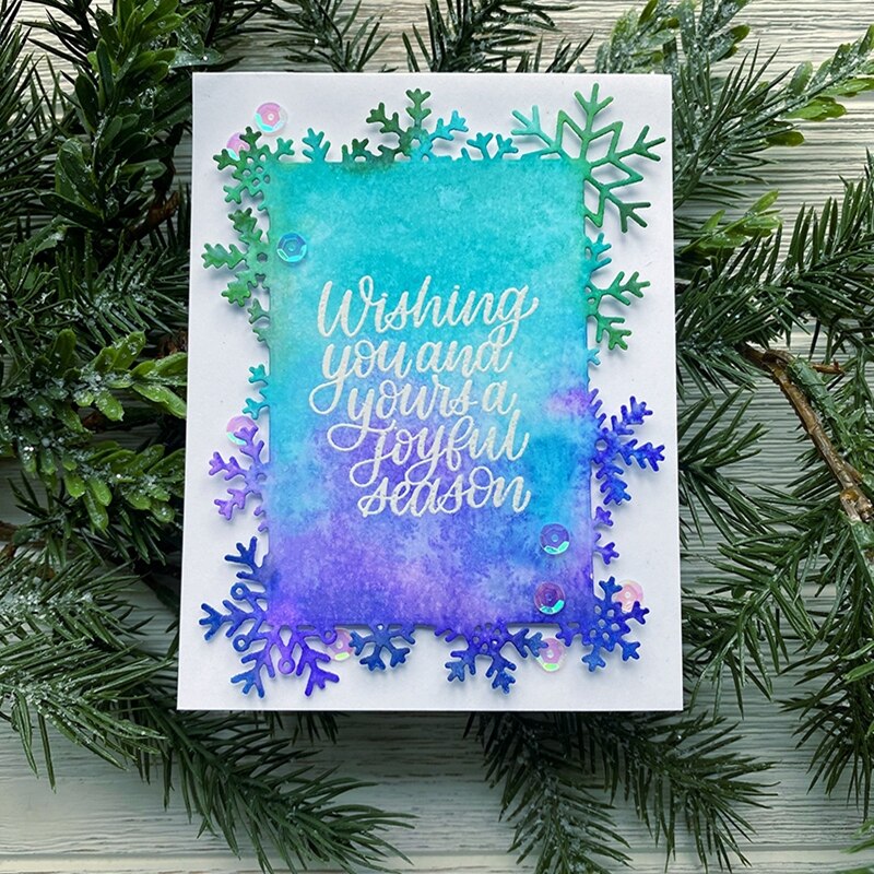 Snowflake Frame Metal Cutting Dies Scrapbook Paper Craft Decoration Dies Stencil For Album Card Making Decorations Greeting Card