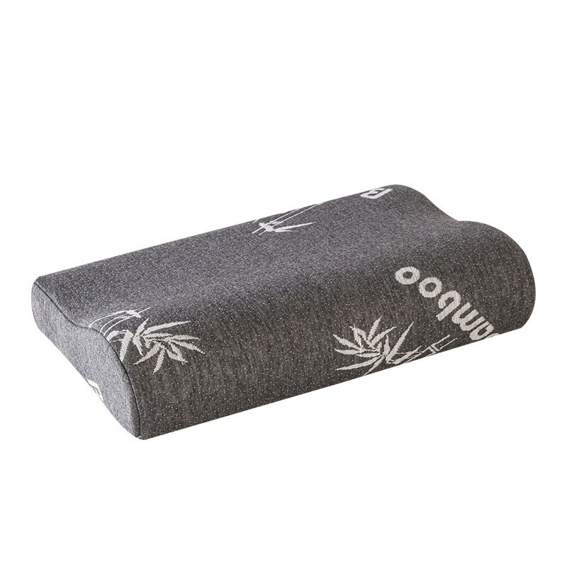 Oreiller orthopédique en mousse à mémoire de forme pour enfant et adulte, en Fiber de bambou, pour dormir, thérapie cervicale, orthopédique: Gray Bamboo / 40x25cm