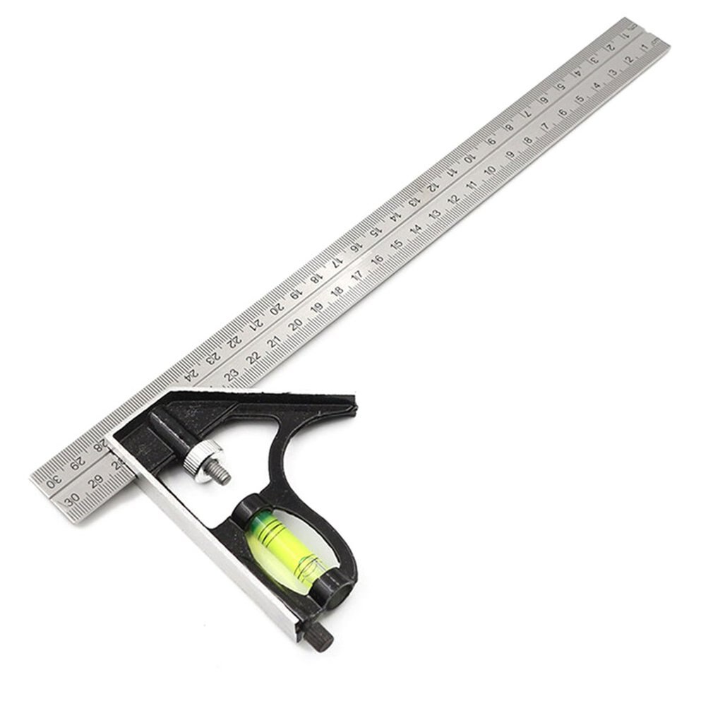 300mm(12") Adjustable Engineers Combination Try Square Set Right Angle Ruler P10
