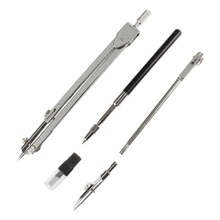 MyLifeUNIT Drawing Compass Set Portable Stainless Steel Geometry Compass Tool