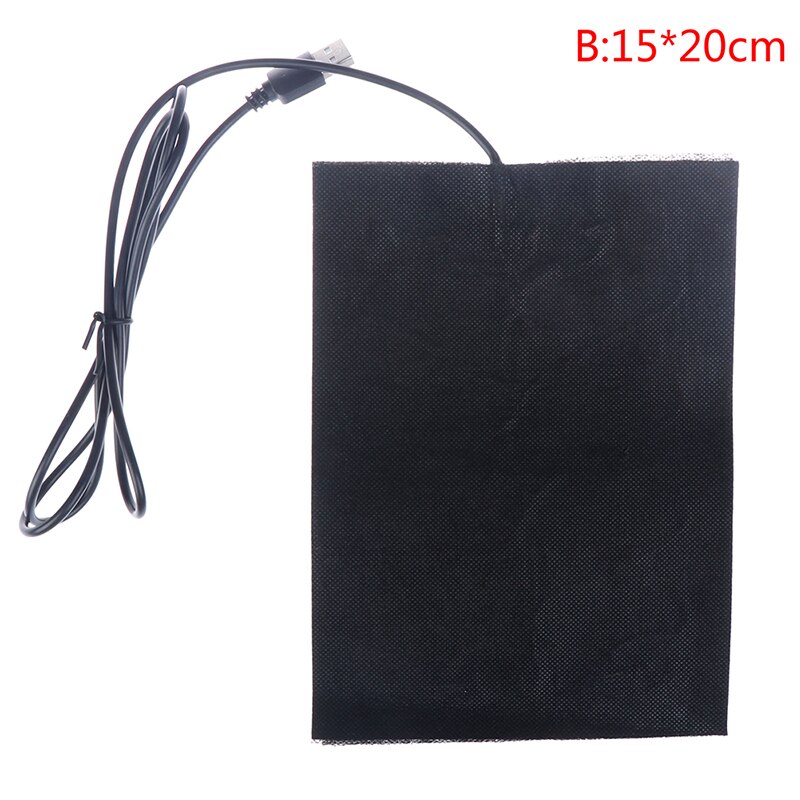 1/4PCS 5V Carbon Fiber Heating Pad Hand Warmer USB Heating Film Electric Winter Infrared Fever Heat Mat: B 1PCS