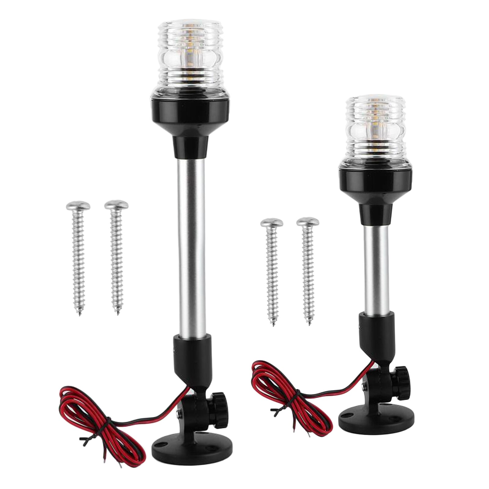 White LED Fold Down Boat Stern Light Boat Anchor Light for Pontoon and Fishing Boat