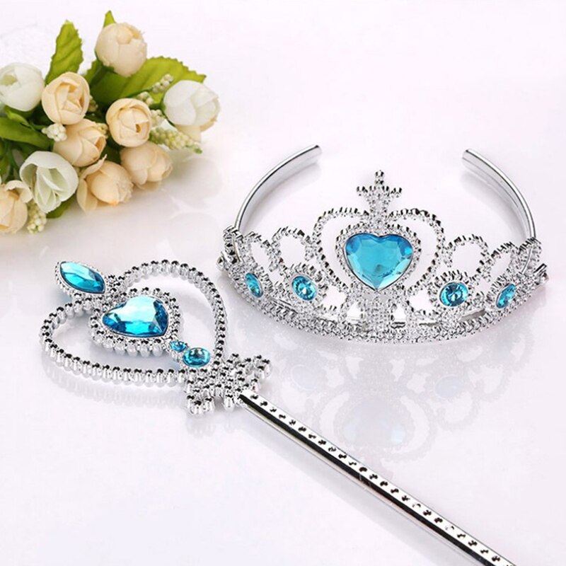 Prinzessin Kostüm Haar Clip Prinzessin Kopfschmuck Mädchen Krone Haar Zubehör Zauberstab einstellen Gebühr Zauberstab Stirnband Schmuck: A