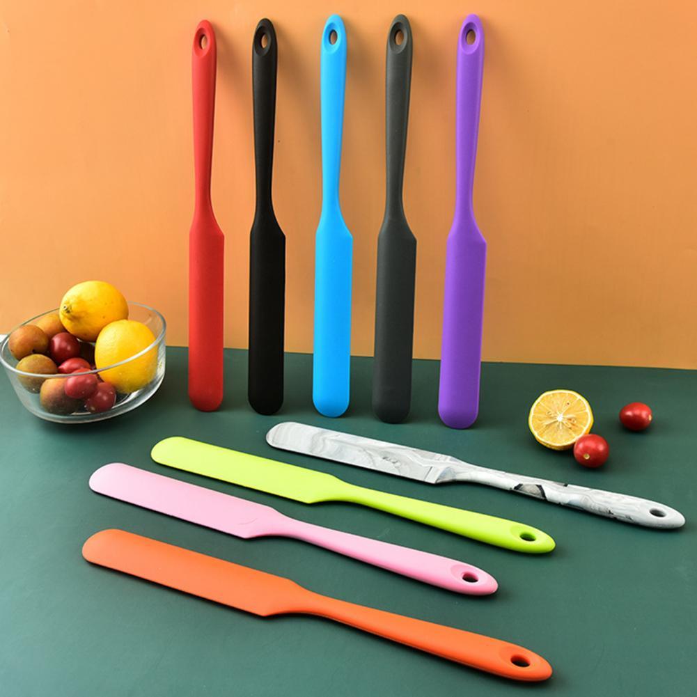 1 PCS Non-Stick Long Handle Spatula Silicone Easy to Hold Multifunction Baking Fruit Sauce Spatula Kitchen Utensil Accessories