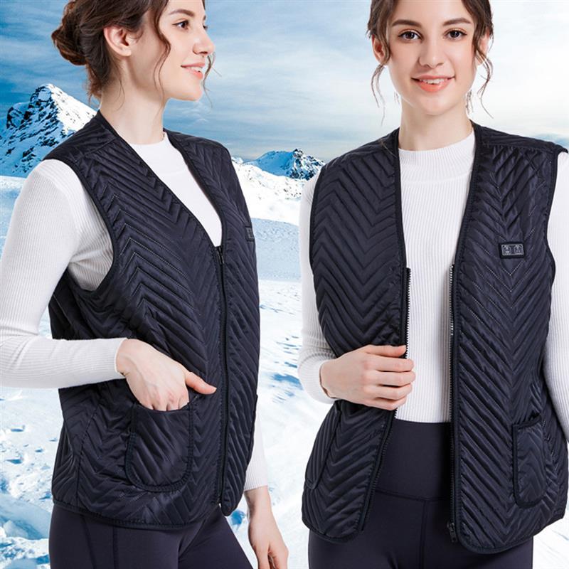 Elektrisch Verwarmd Vest Mannen Vrouwen Outdoor 3 Speed Thermostaat USB Infrarood Verwarming Jas Winter Thermische Warme Kleding, 2,M (4 XXL