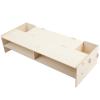 Besegad Dekorative Holz Schreibtisch Monitor Stand Steigleitung Halfter Über Tastatur Pult Organizer Lager Kasten fallen für Computer Laptop TV: Beige