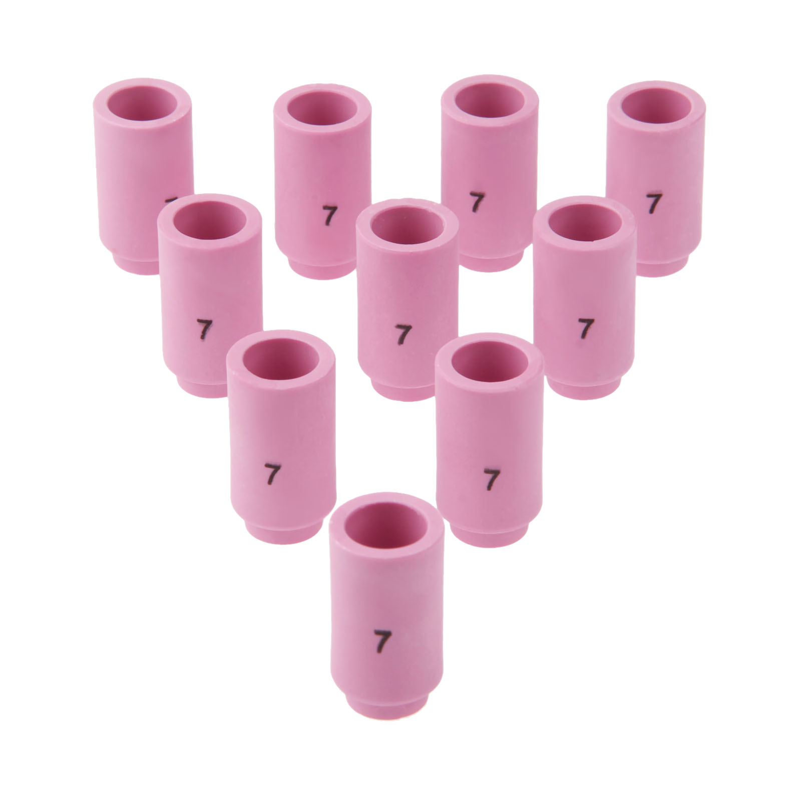 DRELD 10PCS TIG Alumina Ceramic Shield Cup 13N11 7# Fit TIG Welding Torch Consumables SR PTA DB WP 9 20 25 Gas Lens Nozzle Cup