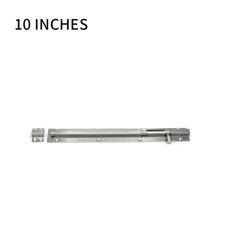 Verrous de porte de meuble, serrures en acier inoxydable de 1.5/2/3/4/6/8/10/12 pouces, loquet de chaîne de porte coulissante pour quincaillerie de sécurité de portail: Et