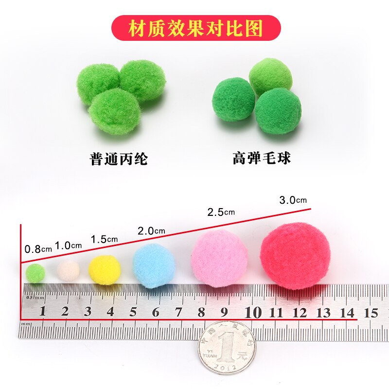 Pompom ballen glitter 10-30mm pompons vroeg leren kerst huisdecoratie handgemaakte knutselen scrapbooking pop diy 20g