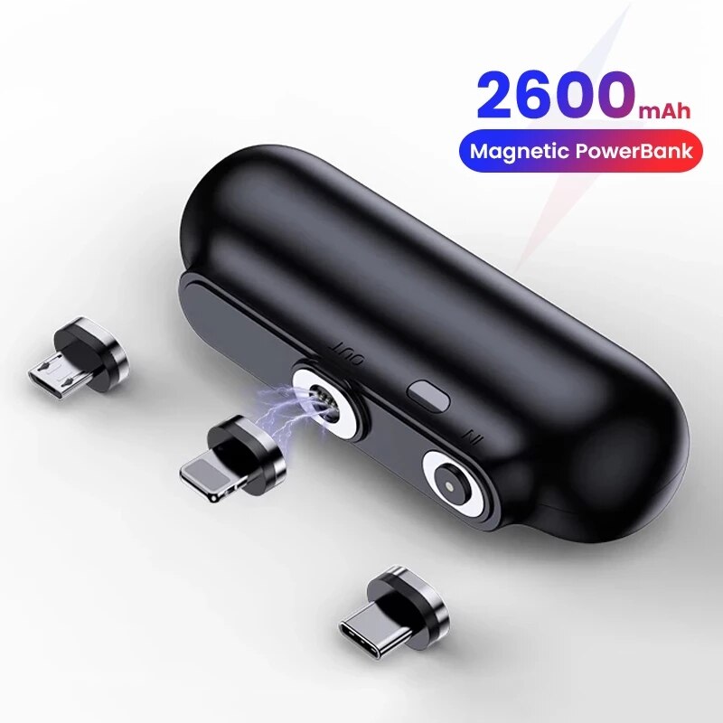 Voor Iphone 12 Magnetische Power Bank 2600Mah Mini Magneet Charger Power Bank Voor Xiaomi Emergency Draagbare Magnetische Externe Batterij
