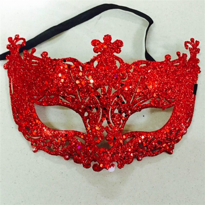 Prinsessa venedig mask julfest boll mask för kvinnor halloween maskerad prestanda räv paljett spets mask