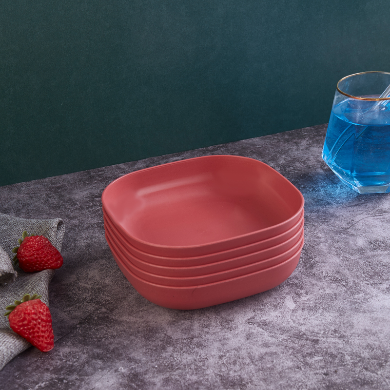 Dishes, Plastic Dining Table, Put Dishes, Bone Dishes, Spit Bone Dishes, Small Dishes, Trash Dishes: Red