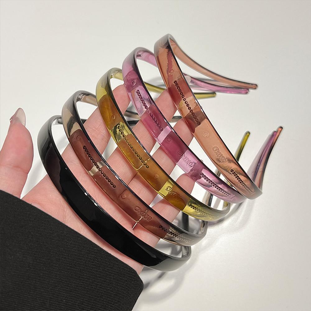 Nueva gafas de sol forma de marco diademas acrílicas para mujeres diadema dentada aro de pelo antideslizante accesorios para el cabello de