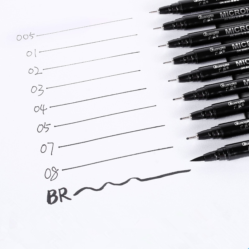 1pcs Art Sketch Comics Art Marker Pen Pigment Liner Water Based For Drawing Handwriting School Office Stationery