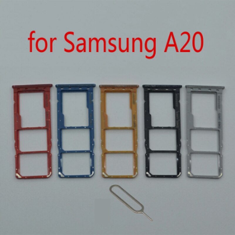 Für Samsung Galaxis A20 A205F Dual Einzelne SIM Karte Tablett SD Halfter Slot