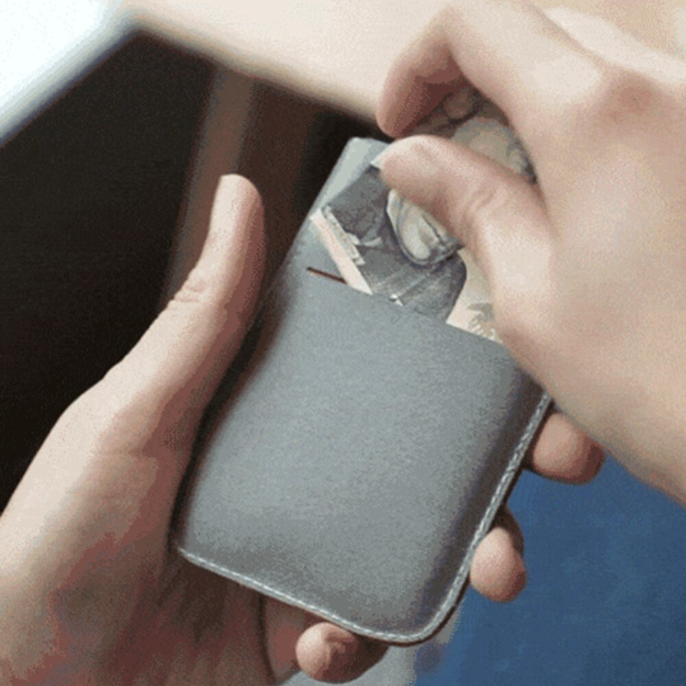 Heiße Dünne Weiche Mappe Mini Karte Halfter Gezogen Männer Brieftasche Farbverlauf 5 Karten Geldbörse