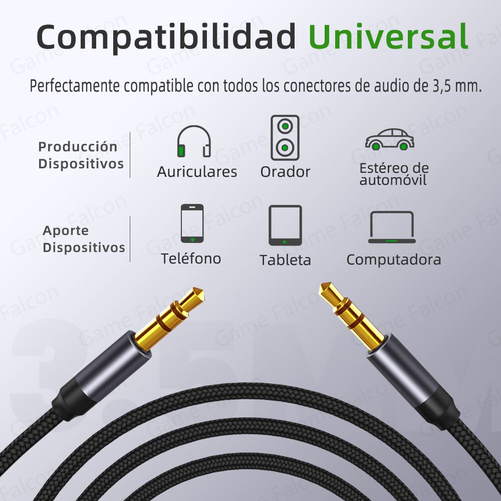 3.5mm Jack Aux Cable to 3.5 mm Male to Male Audio Cable Nylon Woven Audio Cable For Phone Computer Headset Speaker Car stereo