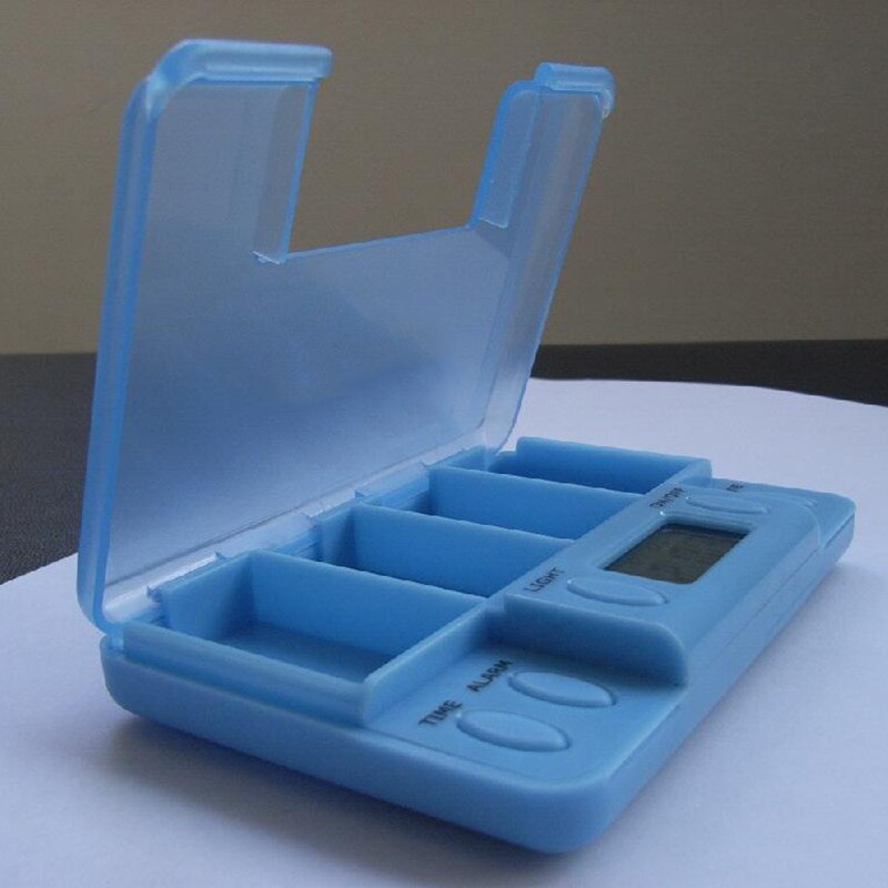 Intelligent Timing Daily Reminder Alarm 4 Day Pill Box Medicine Cases with LED 4 Days Medicine Pill Box Container Color Random