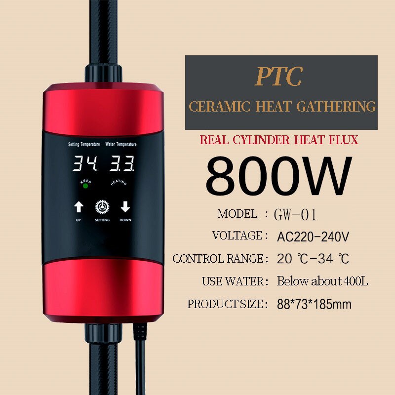 300W 500W 800W 1000W Digitale Display Constante Temperatuur Externe Aquarium Verwarming Staaf Explosieveilige filter Vat Heater