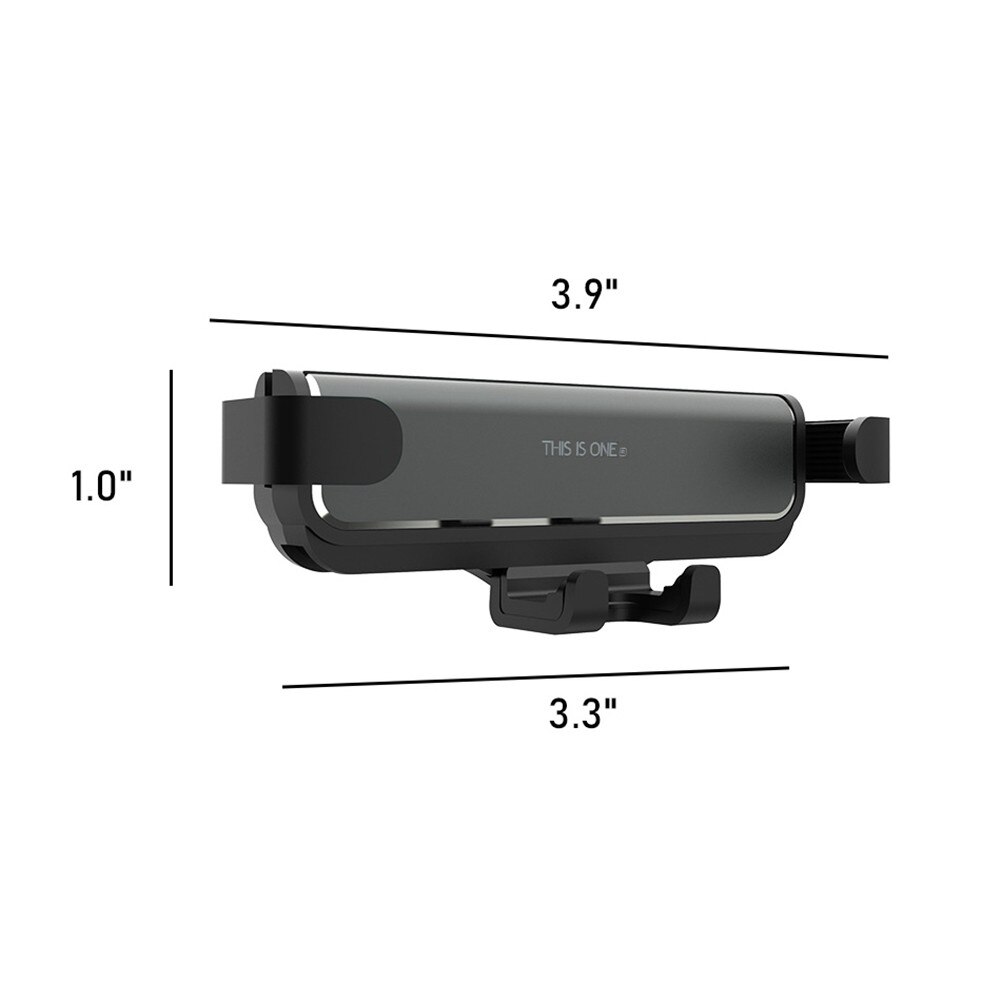 Zwaartekracht auto telefoonhouder telefoonstandaard in auto ventilatierooster telefoon grip standaard ondersteuning smartphone voor iphone xiaomi huawei: Grijs