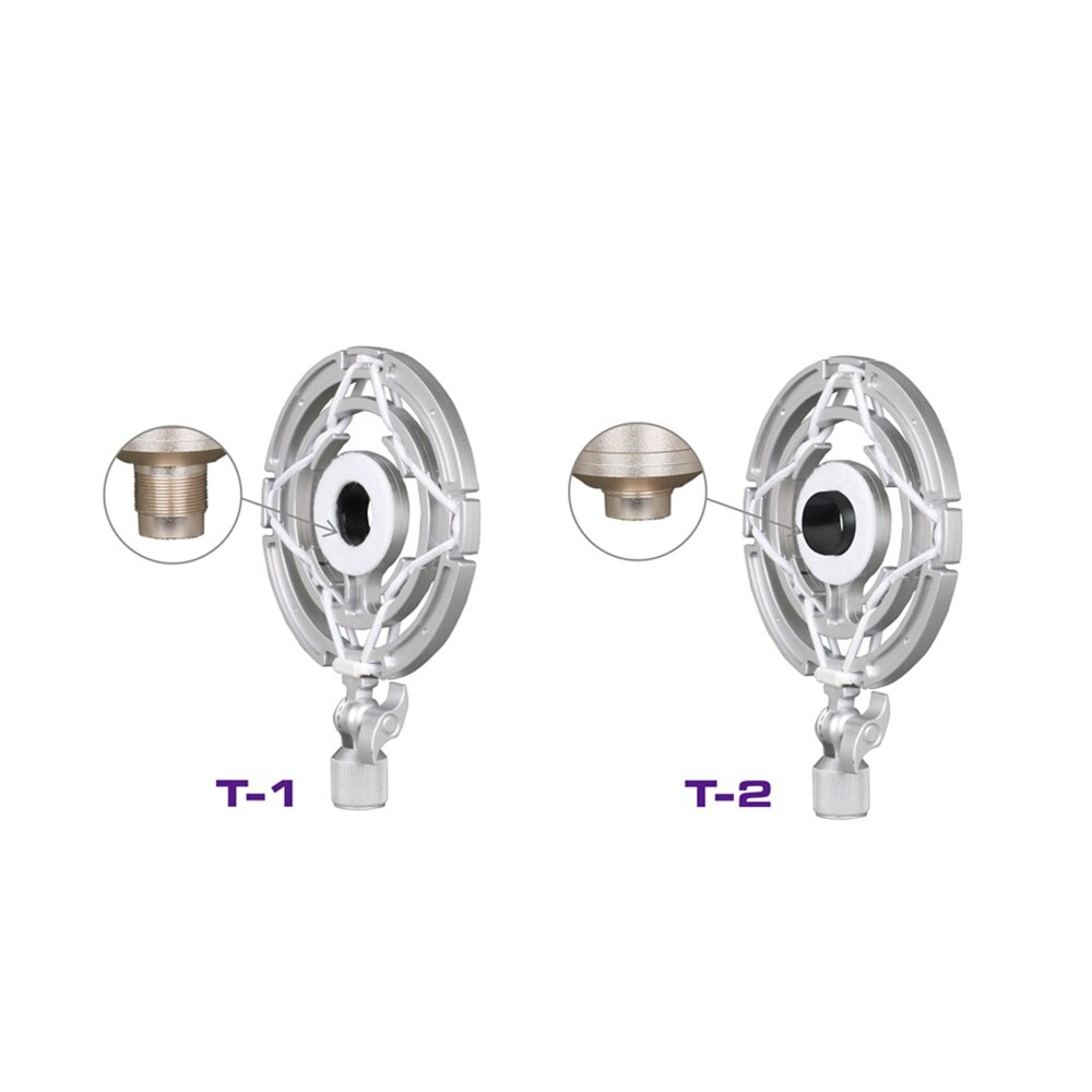 Soporte de micrófono ligero y portátil, accesorio antivibración con rosca de 3/8 "a 5/8" para grabación de estudio,