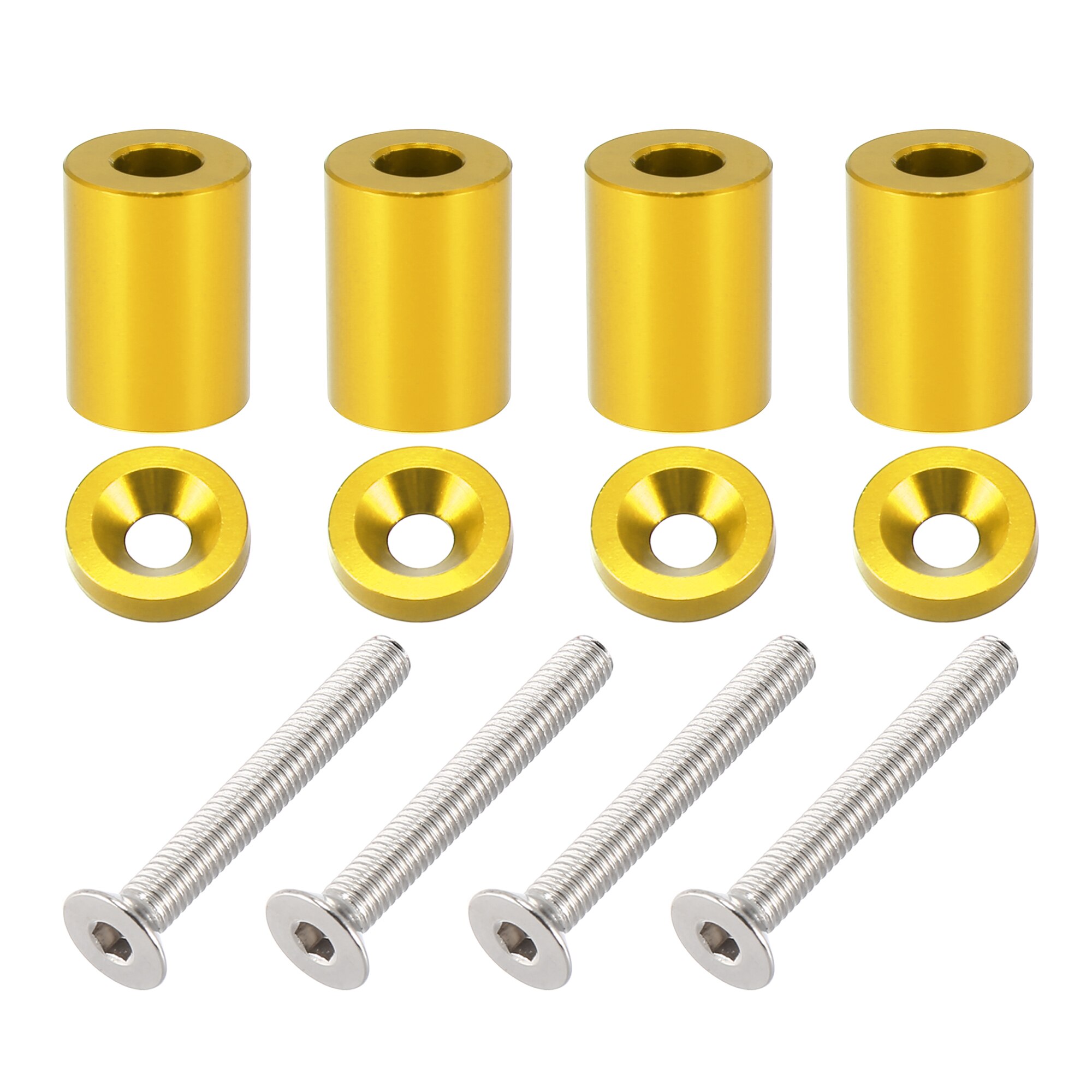 X Autohaux Auto Motor Kap Vent Spacer Riser Aluminium 6Mm 8 Kleuren Motorkap Riser Spacer Vervanging Kits: Gold