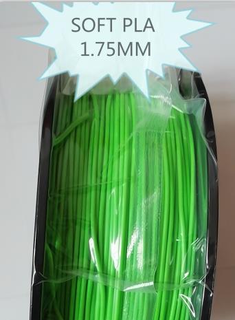 SOFT PLA 1.75MM 0.5KG/1KG 3D PRINTING FILAMENT Soft Elastomer Soft PLA Material for 3D Printer Consumables: 1kg  GREEN