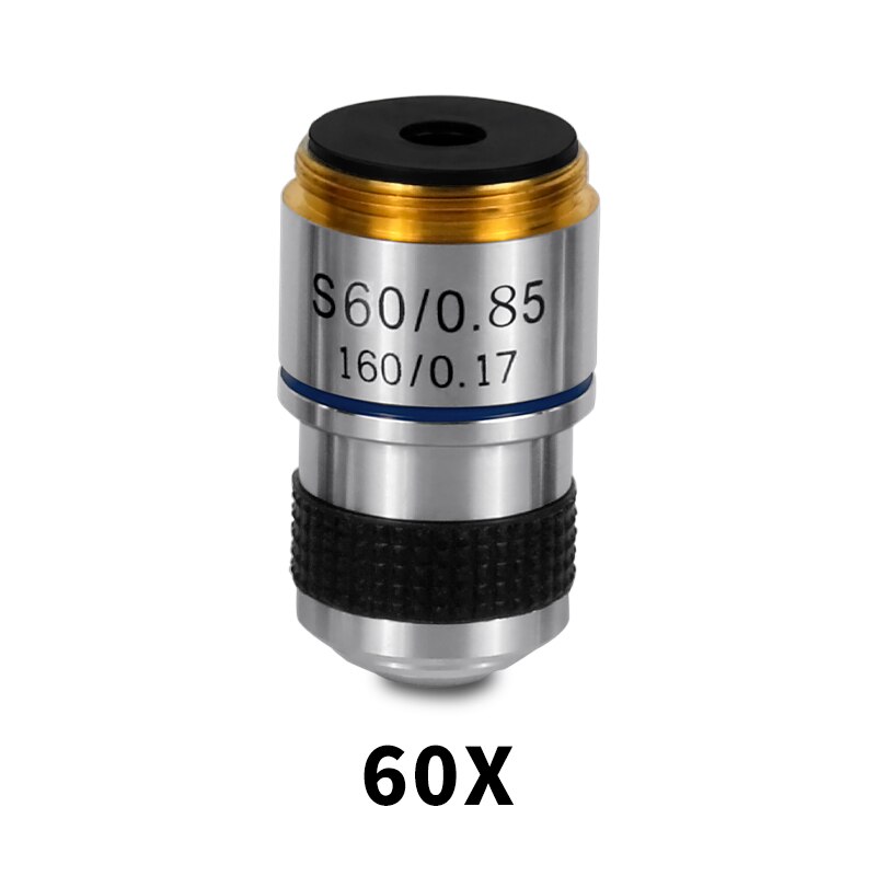 185 Achromatic Biological Microscope Objective Lens 4X 10X 20X 40X 60X 100X 1PC: 60X