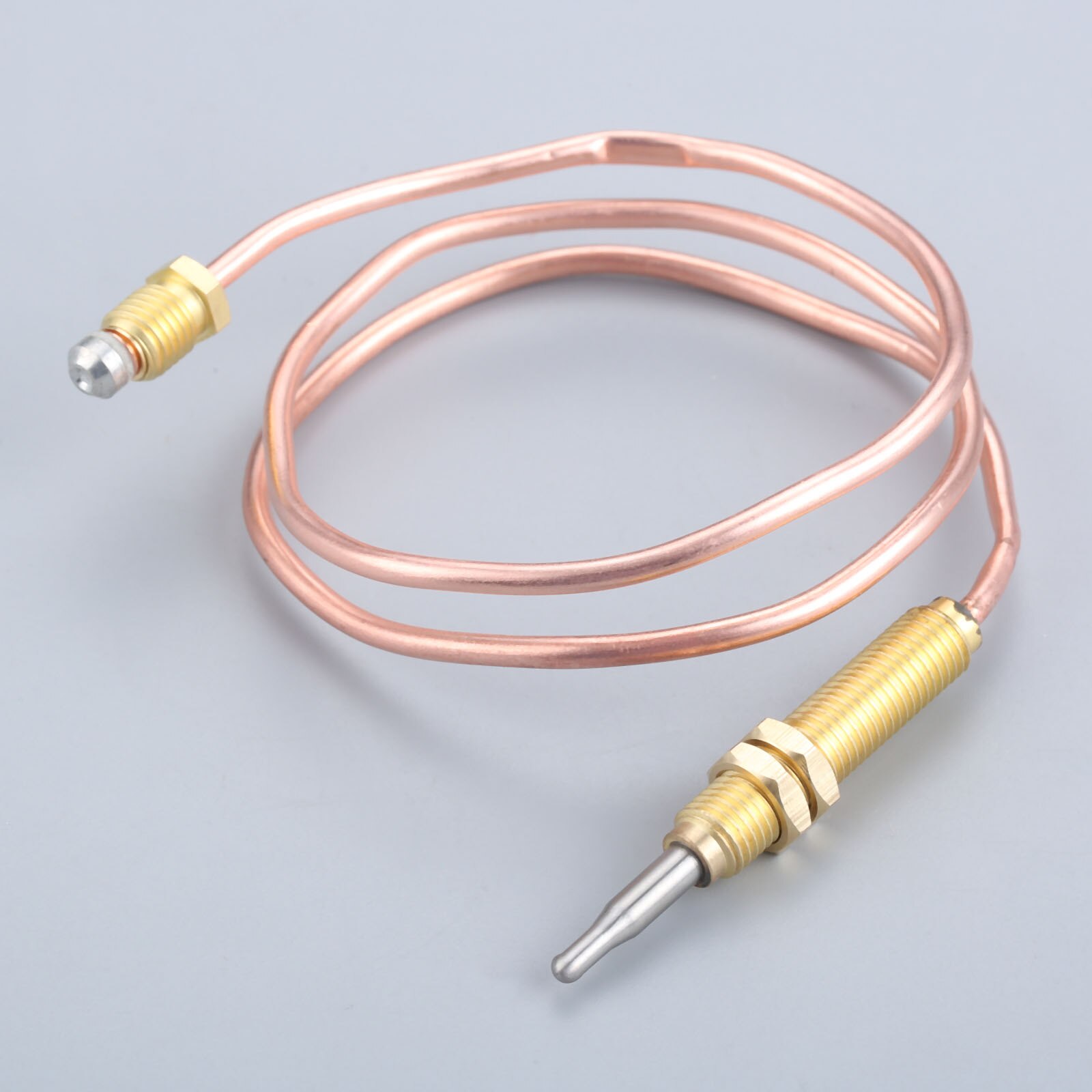 Kit de termopar de Gas Universal, 600mm, rosca de cabeza M8 * 1 con/2 tuercas, apto para chimenea de Gas, fogón, parrilla, calentador de Gas al aire libre, 1Kit