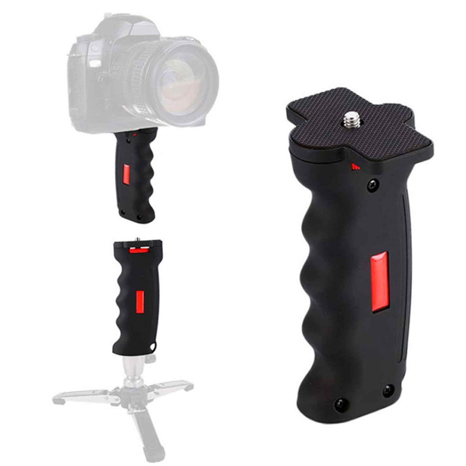 SUNNYLIFE Portable Handheld Gimbal Tripod Camera Stabilizers Bracket Hand Grip with Phone Holder for Action Camera Smartphone
