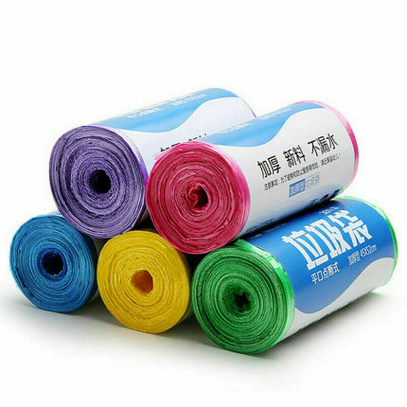 Rubbish Garbage Bin Liners Kitchen Toilet Black Waste Trash Bags Kit With Handle Vest Type Trash BAGS