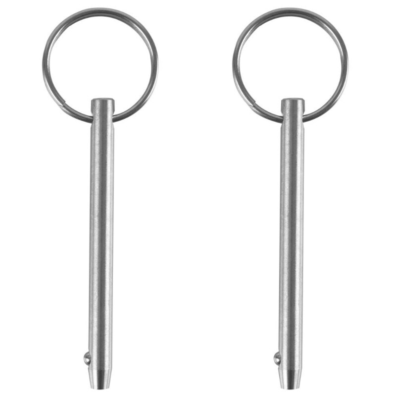 2 Pack Quick Release Pins Stainless Steel Quick Release Pins Usable Length 2.4 inches for Cabins Shipbuilding Industries