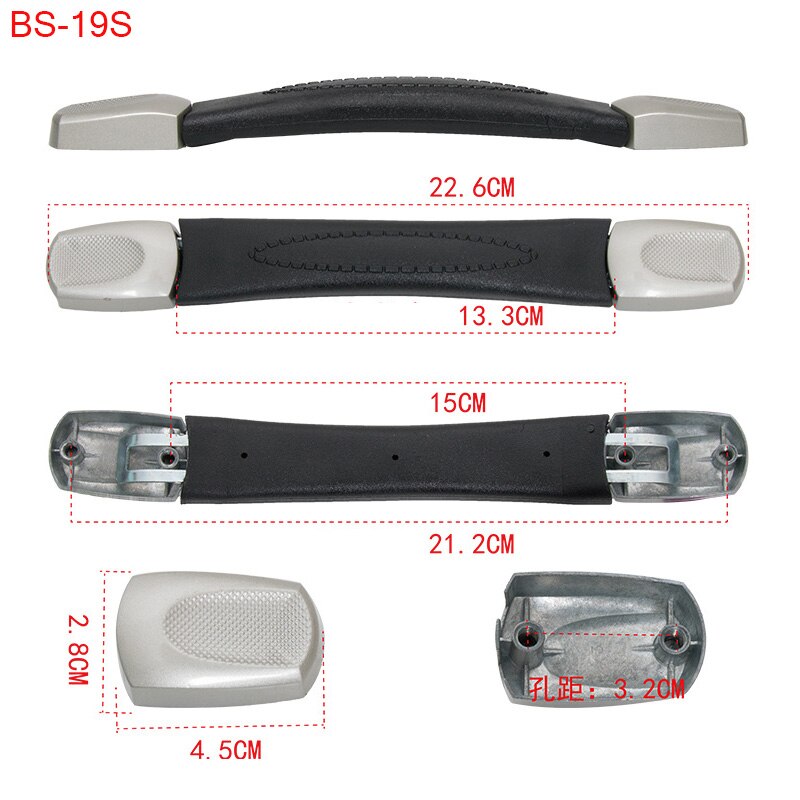 Vervanging Bagage handvatten voor koffers reparatie Deel Handvat Fix Houder Rubber Pull Draagriem Bagage Reparatie Accessoires: BS-19S