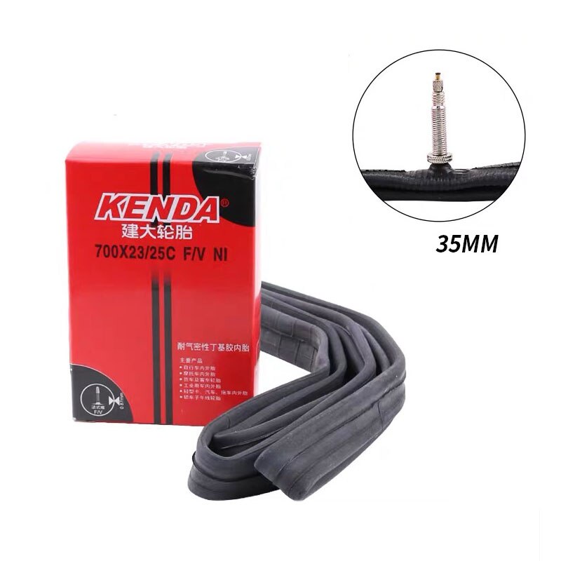 KENDA 700 × 18/23C 700 × 25/28C 700 × 35/43C 700 × 28/32C 32MM 35MM 48MM 60MM 80MMAV FV Route Vélo Chambre À Air: 700x23-25C FV 35mm