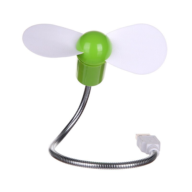 MINI Flexible USB Metal Fan Gadgets Cooling Fan For Office Desk Cool Adjustable Display Fan for PC Laptop Desktop Ventilador: Green
