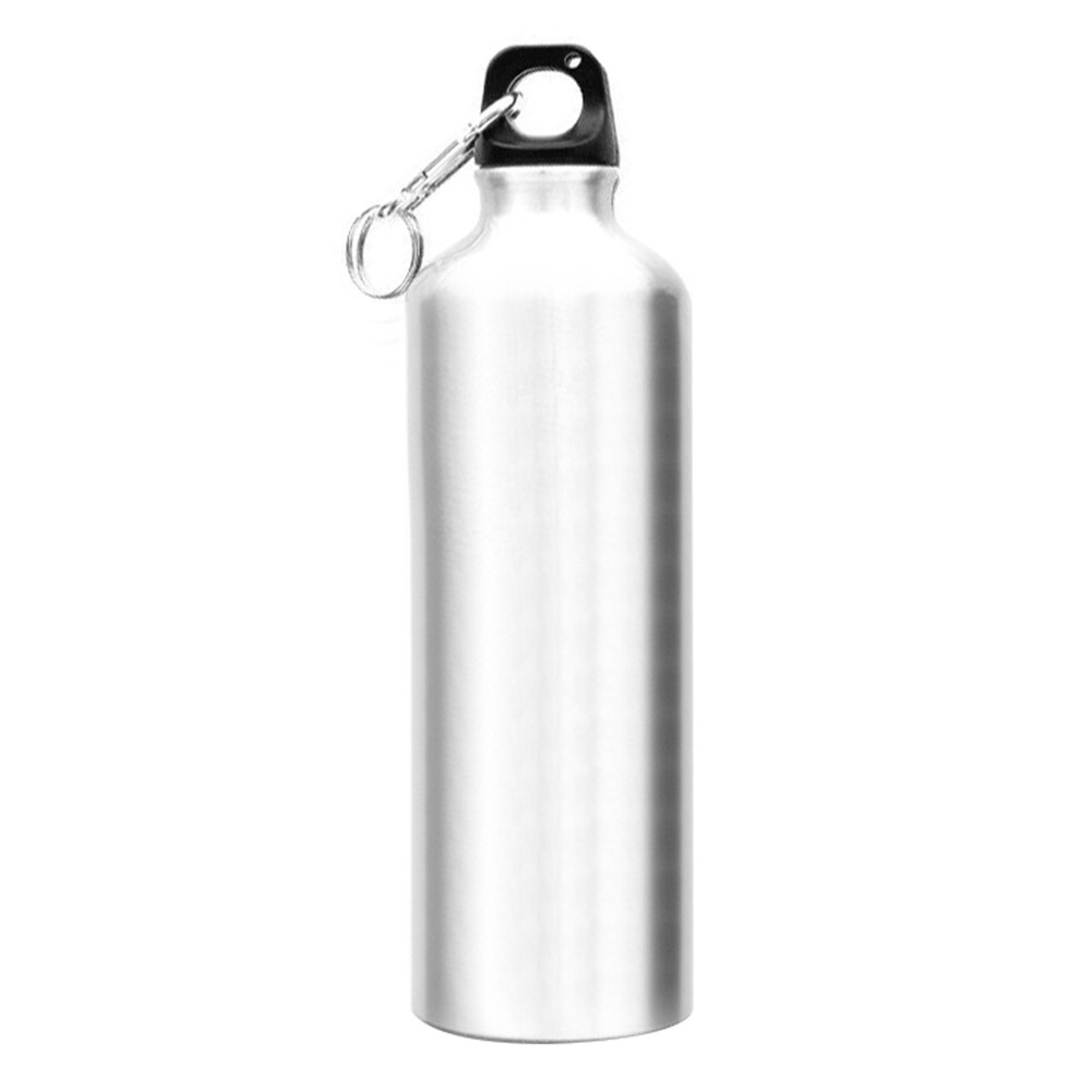 750ml Aluminium Alloy Outdoor Sports Insulated Water Bottles Camping Bicycle Exercise Sport Water Bottle Cup With Lid: Silver