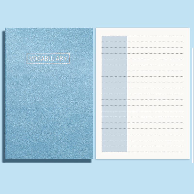 A5 English Memory Learning Notebook 150 Sheets Portable Memo Pad Notebook Memorandum Student School Office Stationery: Blue