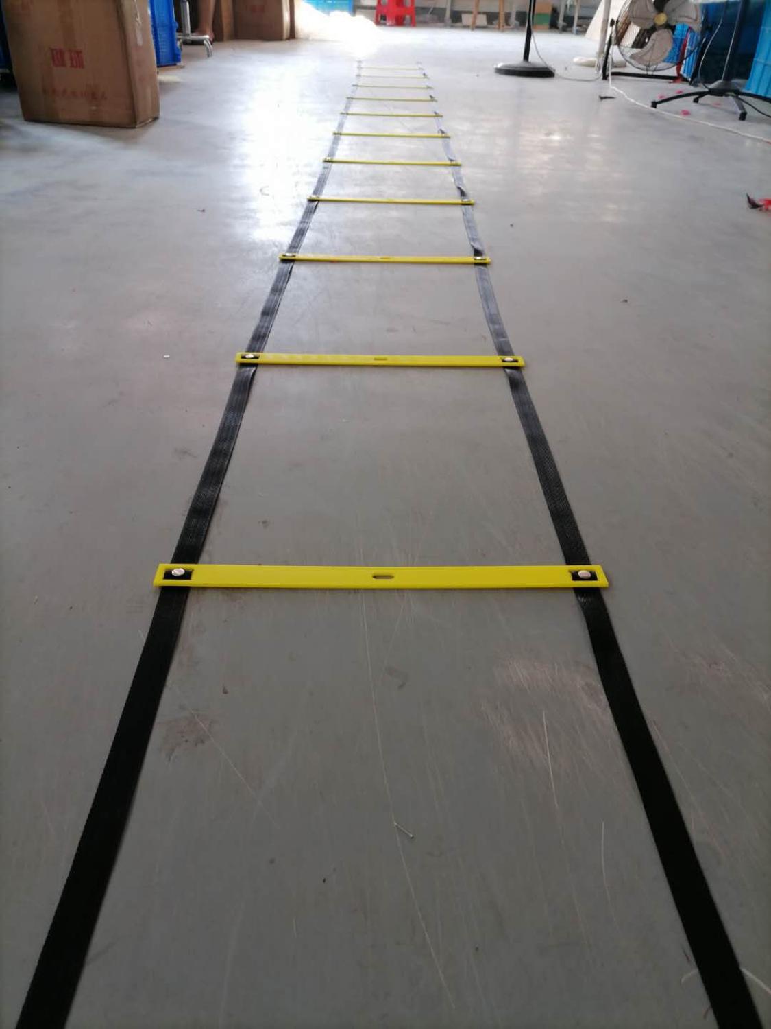 Factory soccer training equipment agility ladder football agility speed fixed rungs ladder 6 m 12 rungs