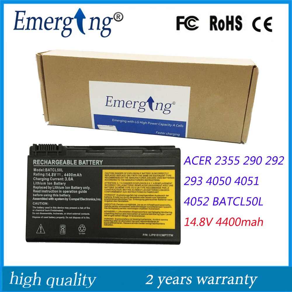 14.8V 4400mah 8Cells Japanese Cell Laptop Battery for acer BATCL50L BT3506001 BATCL50L4 Aspire 9010 9100 9500 TravelMate 2