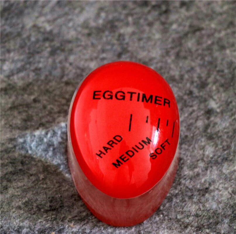1PCs Egg Perfect Color Changing Egg Timer Resin Material Perfect Boiled Eggs By Temperature Kitchen Helper Egg Red Timer Tools: Red