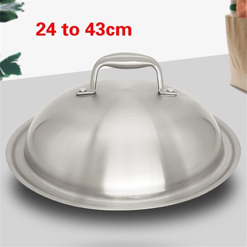 24-43cm High arch stainless steel pot cover baking accessories stove cover miracle lids thickening for household use cookware