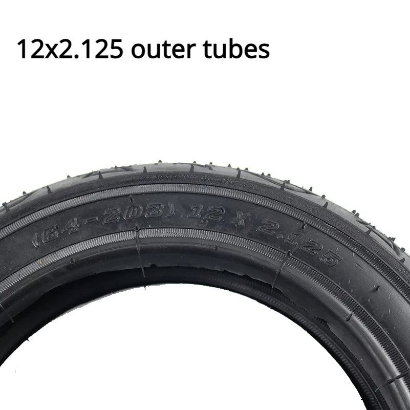 12 x 2.125 däck med bra cykelcykel, scooter, barnvagnsdäck, slangdäck, 12 x x 2.125 däck, bensinscooter: Guld-