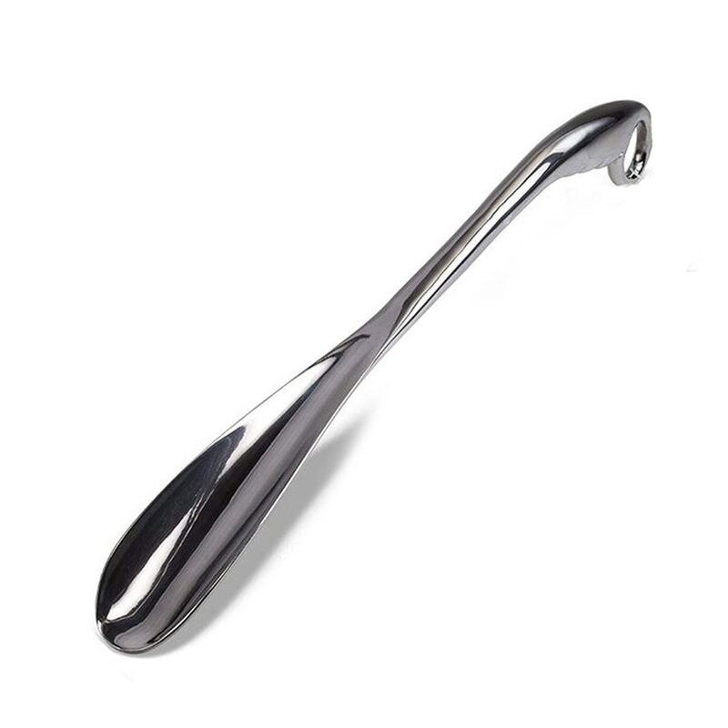 Extra Long Metal Shoe Horn Solid for All Size Shoes Boots with Loop Handle