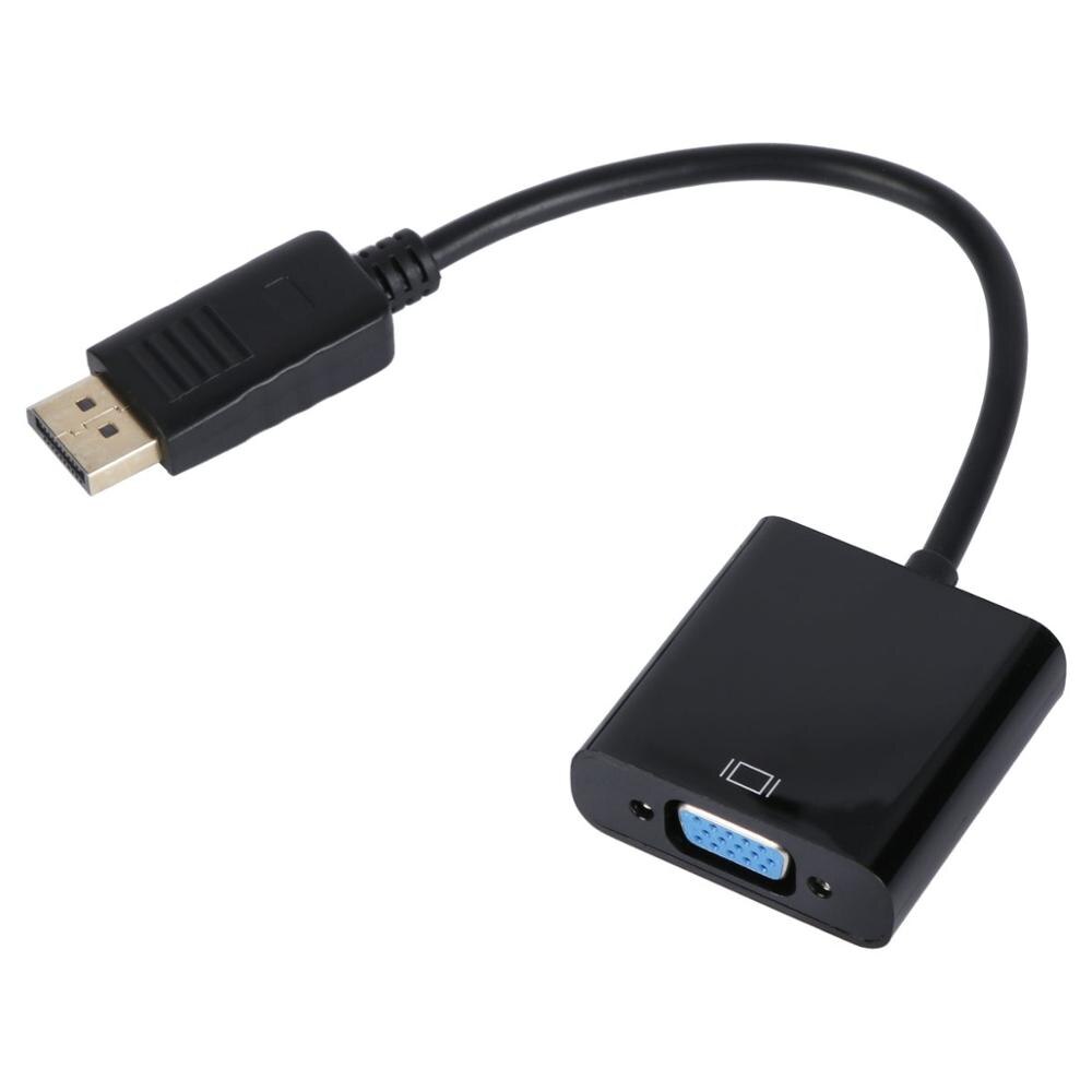 Dp displayport han til vga kvindelig konverter adapter kabel lager til pc laptop til med vga port hdtv projektor display