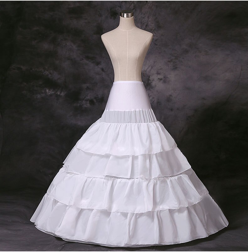 Jupon Maxi long avec 4 volants, 3 cerceaux, ceinture extensible, robe de bal, jupe sous-jupe
