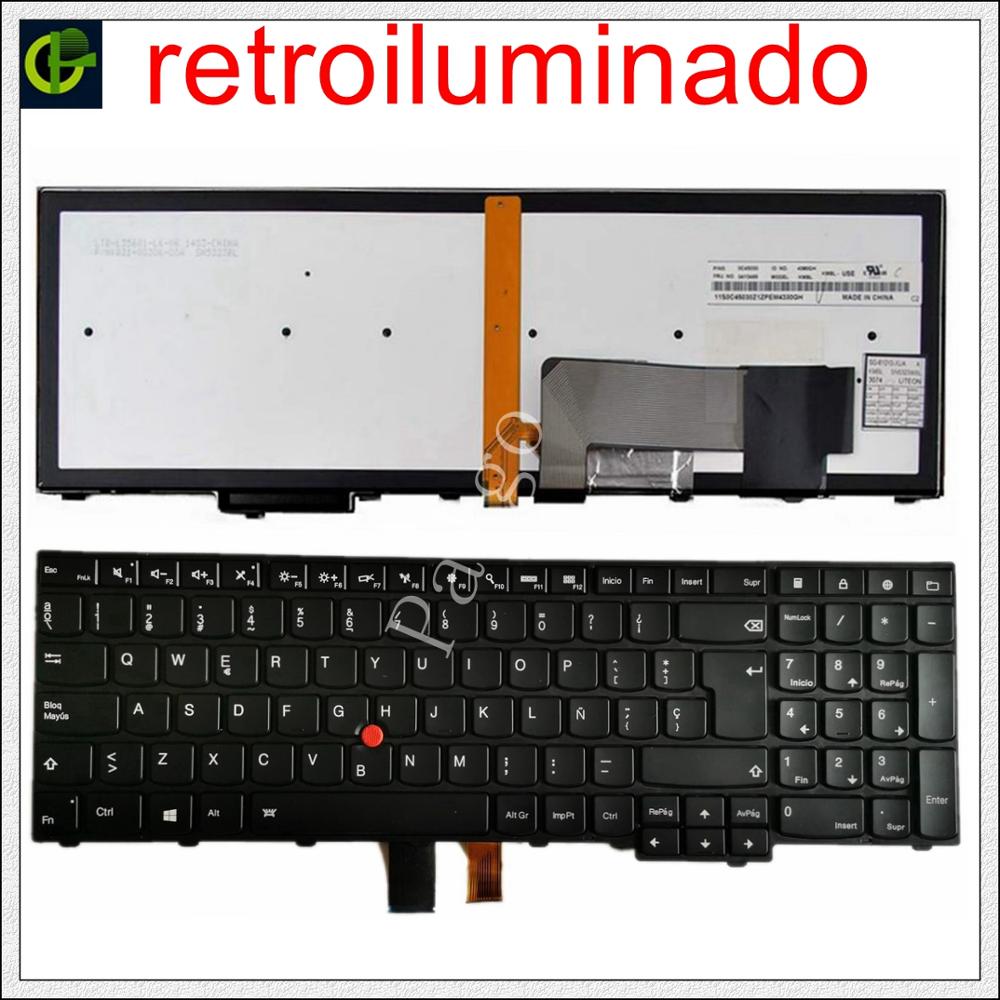 Spanish backlit Keyboard for Lenovo ThinkPad W540 W541 W550s T540 T540p T550 L540 Edge E531 E540 L570 0C44592 Latin LA SP: With Backlit