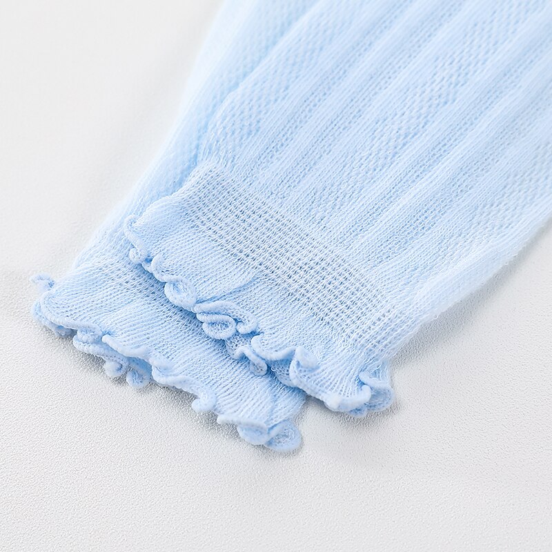 Scaldamuscoli ginocchiere lavorate a maglia sottili gomitiere per bambini calzini lunghi Baby Kid Boy Girl Cotton White Knee Support Knee Protector